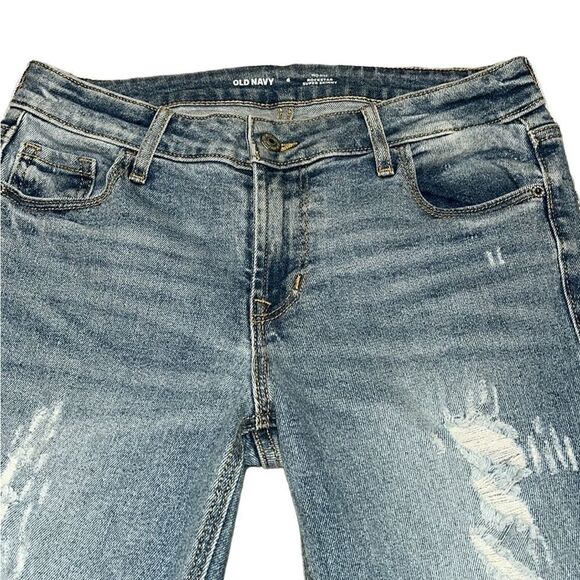 Old Navy Mid-Rise Destructed Super Skinny Jeans - Picture 6 of 15